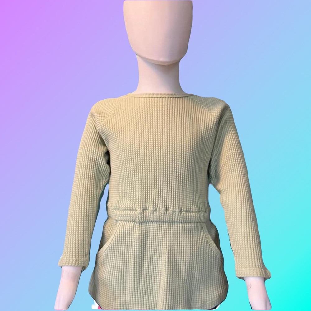 Girls Waffle Knit Babydoll TShirt, Size 18M